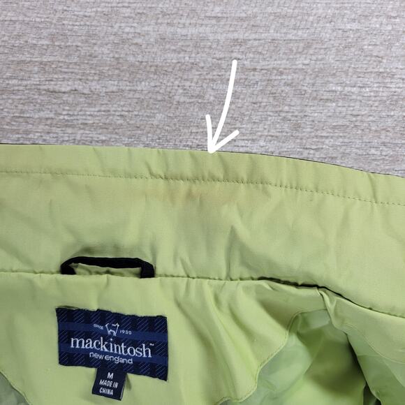 Mackintosh New England Rain Coat Womens M Navy Green Hooded Waterproof Jacket - Picture 15 of 16